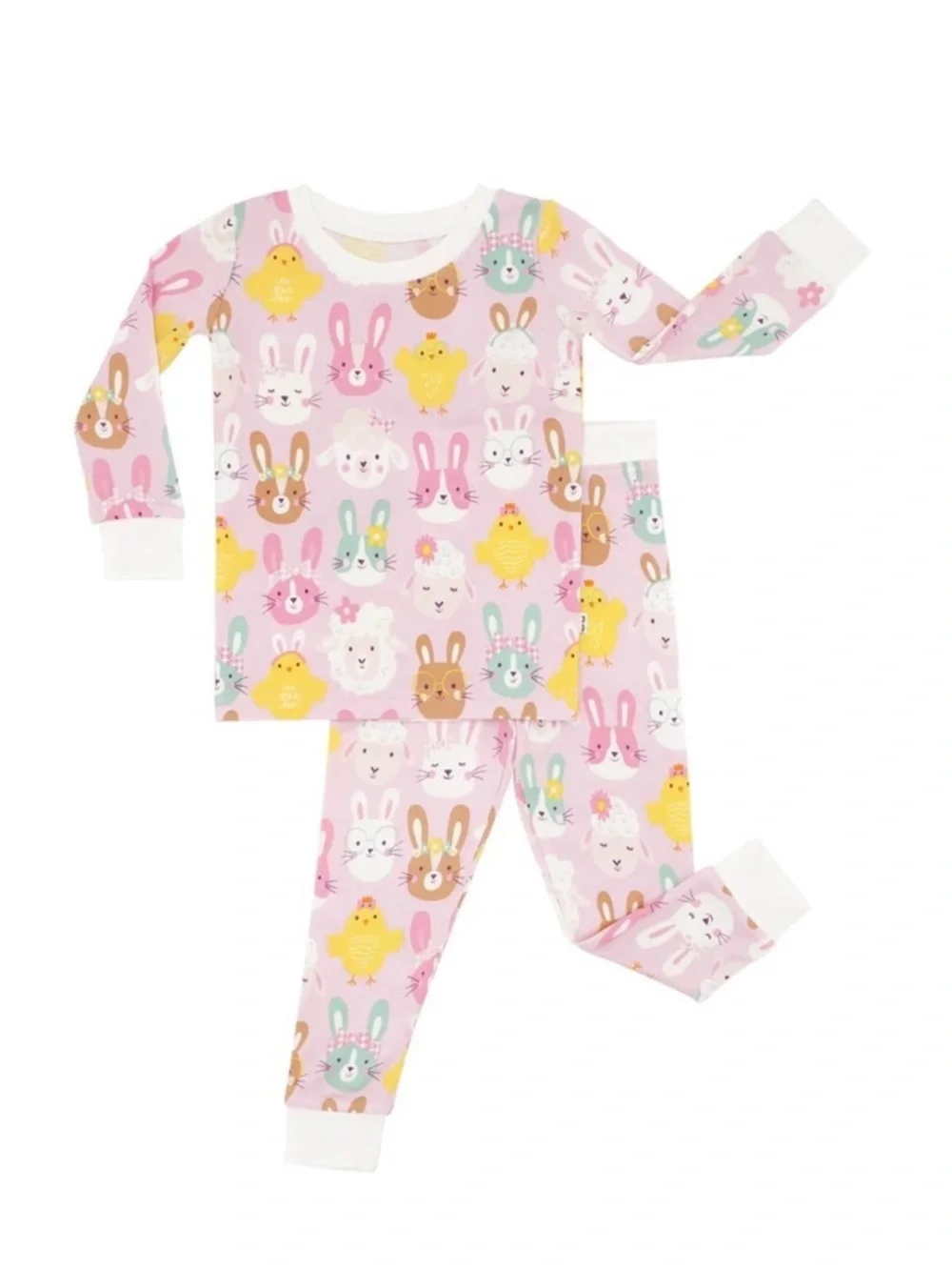 Little Sleepies Pastel Parade Two-Piece Pajama Set 18-24 Months Bunny Easter